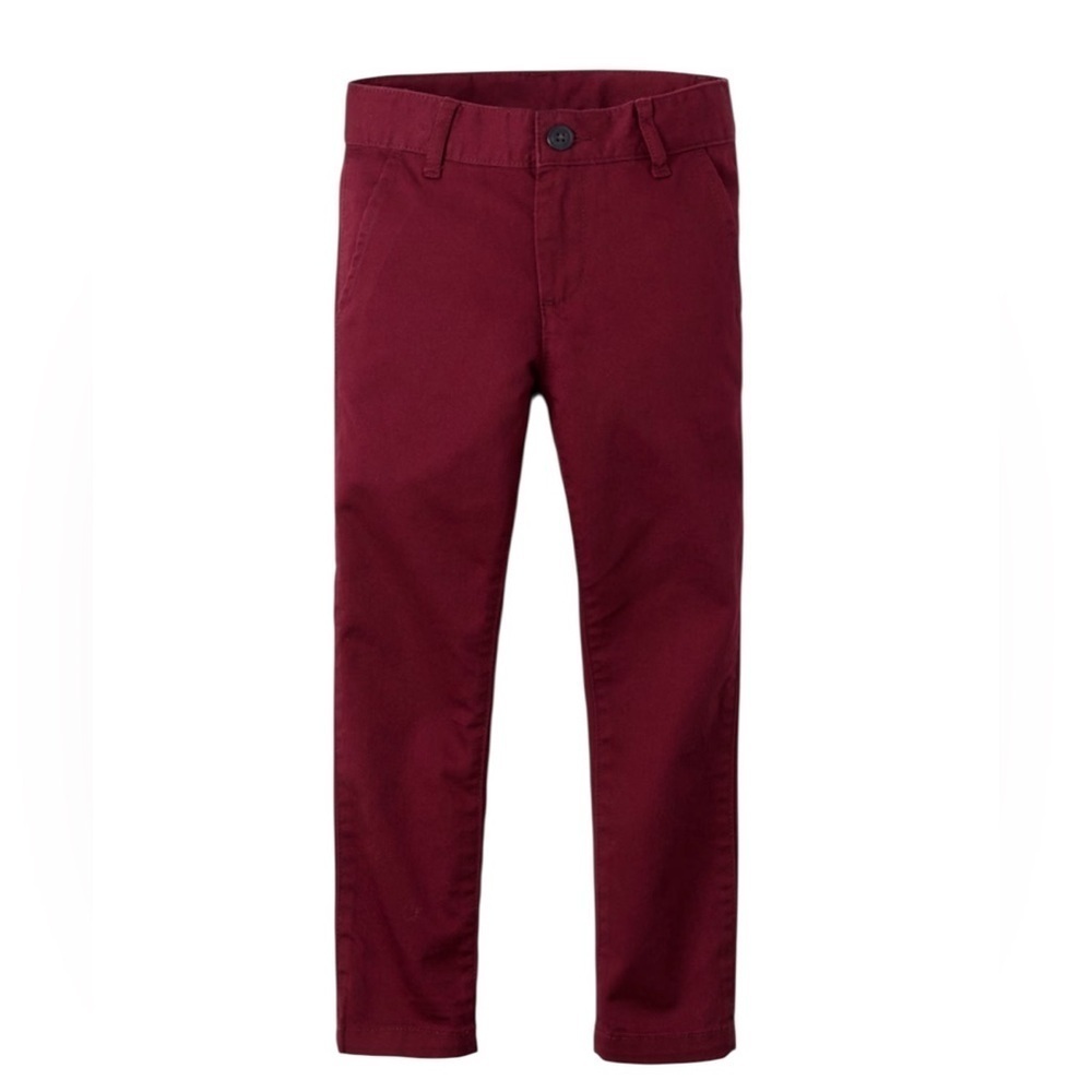 The Children’s Place Boys Uniform Stretch Skinny Chino Pants Burgundy Slim 16